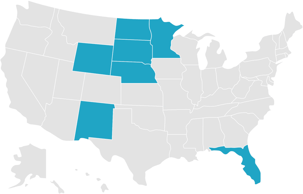 forensic psychiatry licenses in Minnesota, North Dakota, South Dakota, Nebraska, Wyoming, New Mexico, Florida